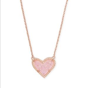 Kendra Scott Ari pink heart necklace NWT